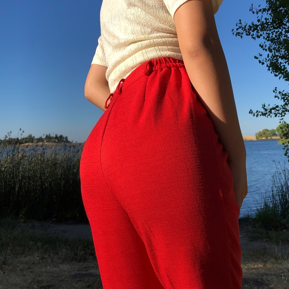 Red trousers